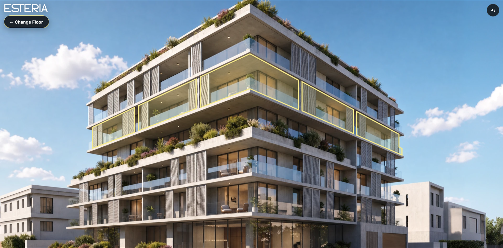 Apartment selection on a floor