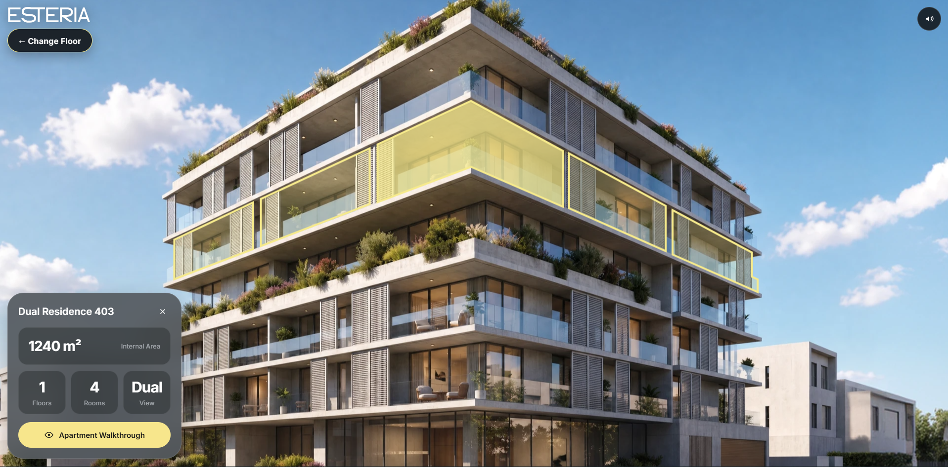 Selected apartment details