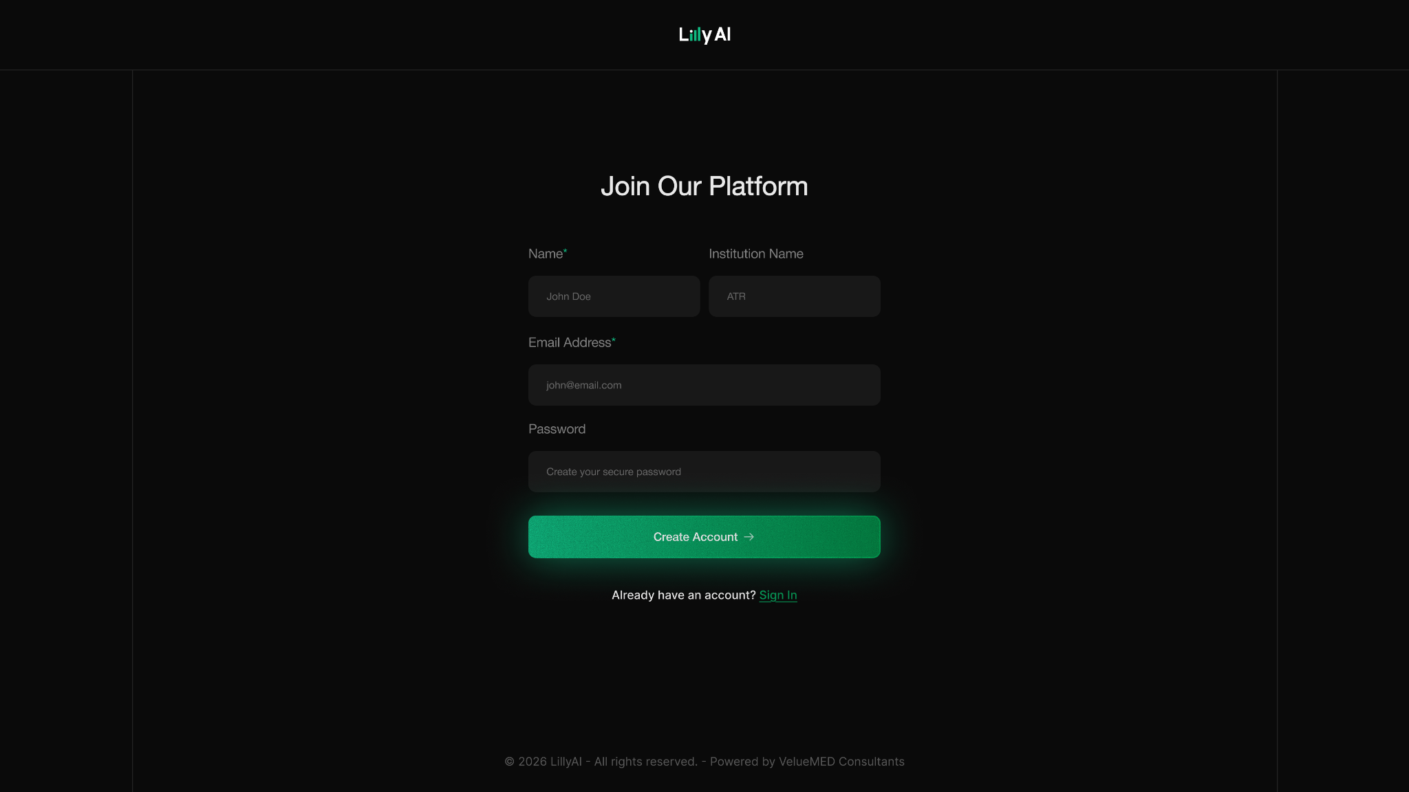LillyAI clinical intelligence platform interface
